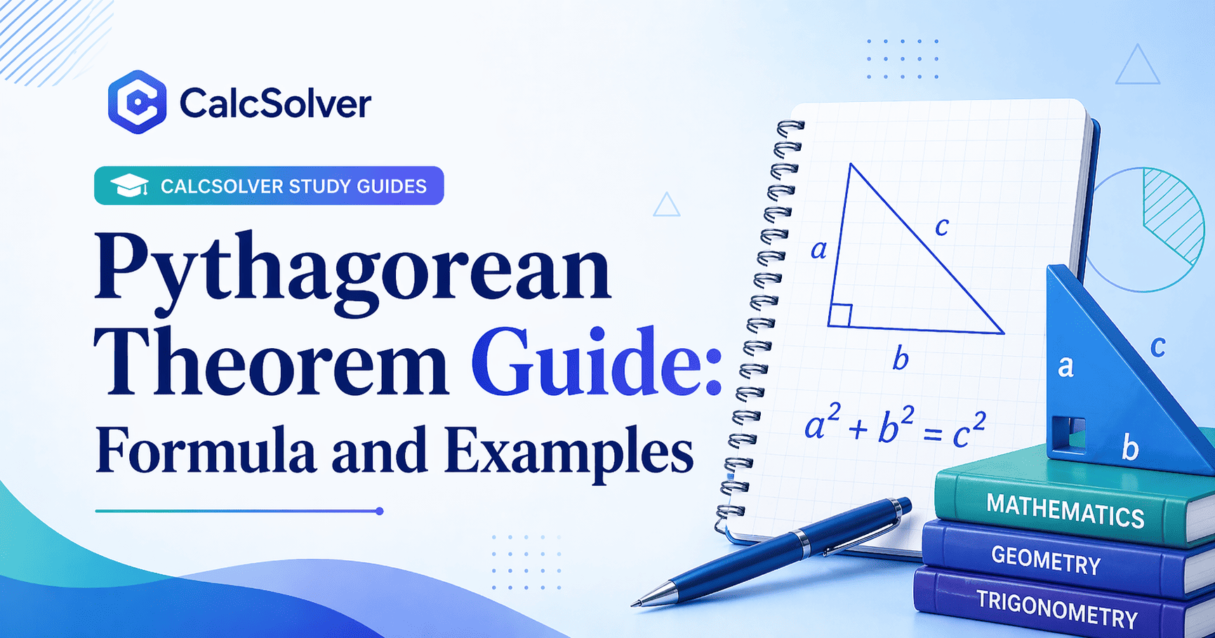 Pythagorean theorem study guide banner