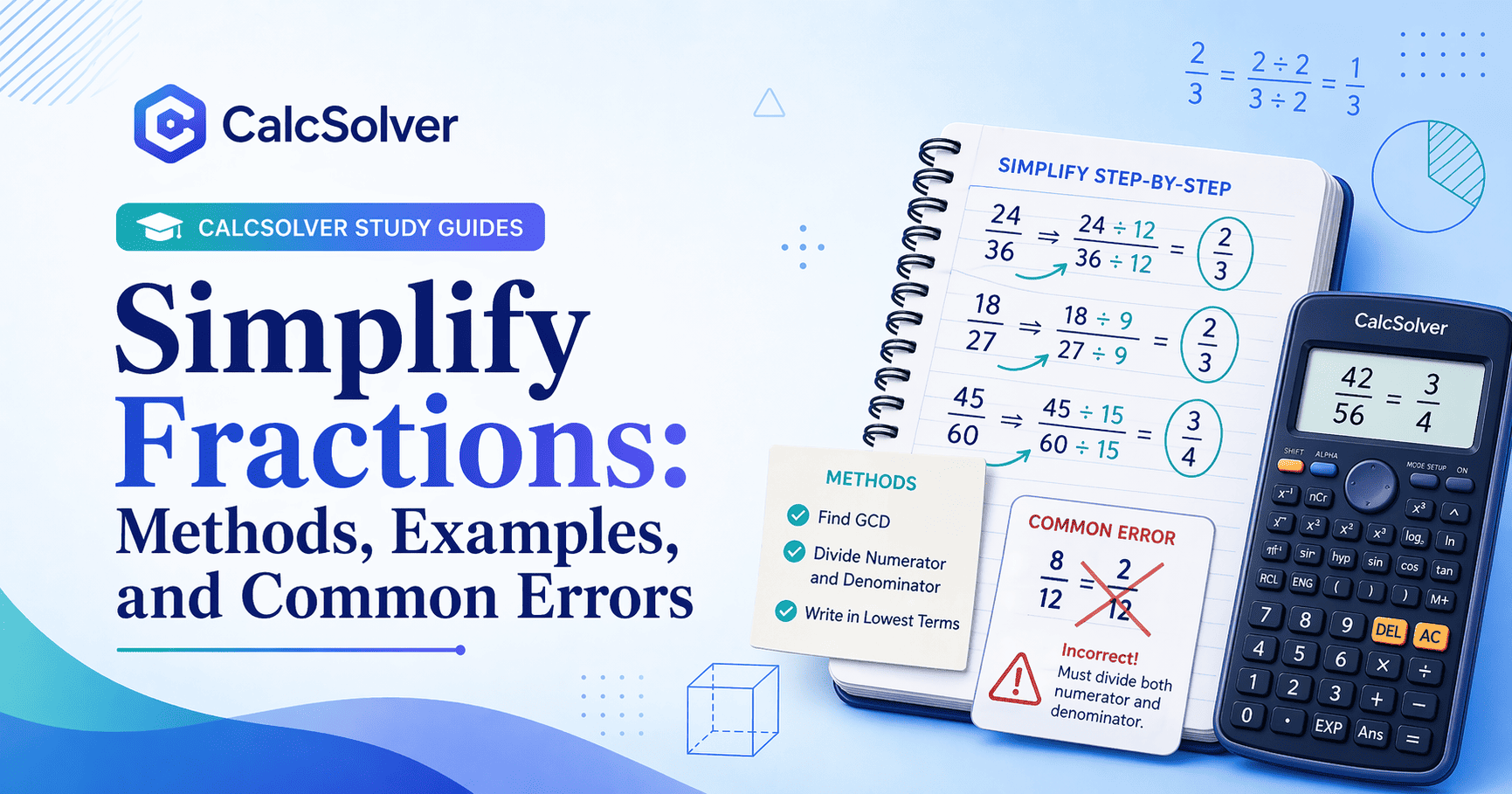 Simplify Fractions: Methods, Examples, and Common Errors article banner image