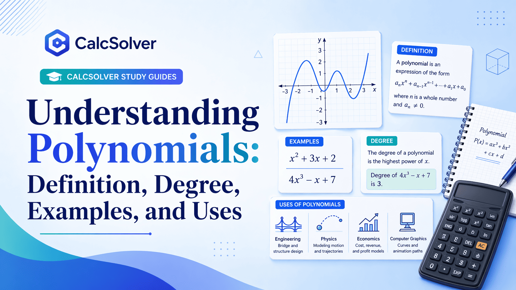 Understanding Polynomials: Definition, Degree, Examples, and Uses article banner image